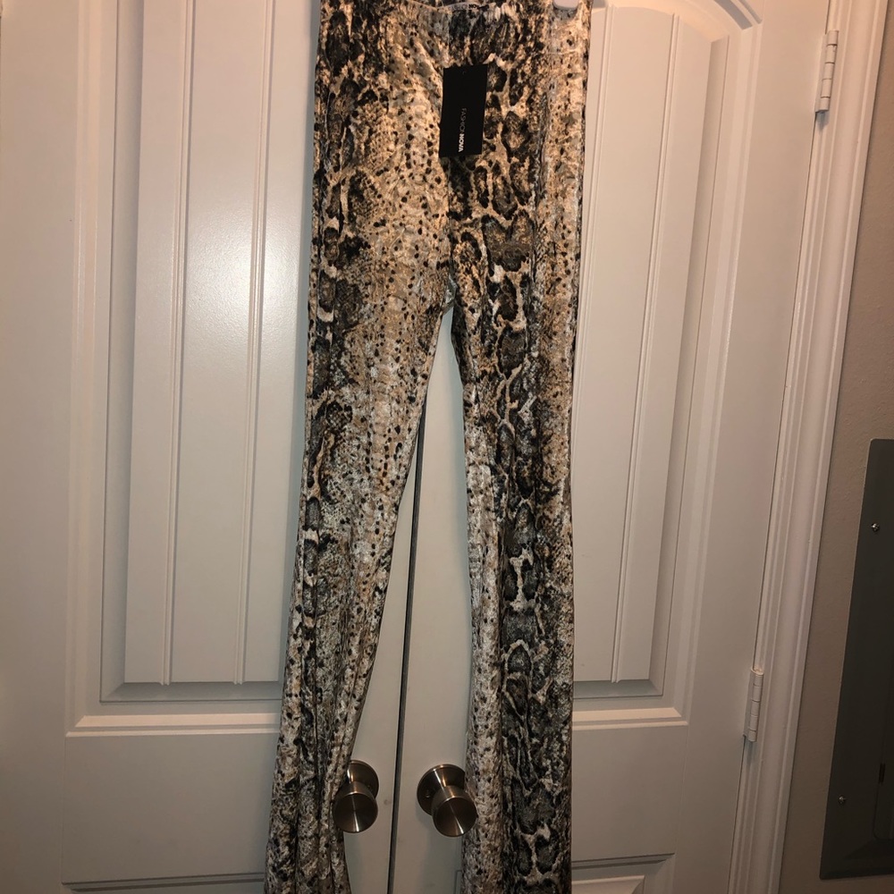Snake print pants